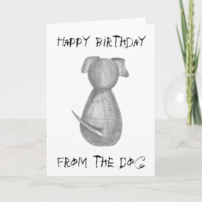 Cumpleaños feliz del perro - Tarjeta de cumpleaños (Anverso)