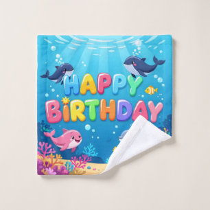 Cumpleaños feliz delfín náutico lindo