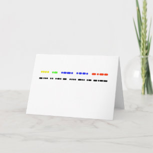 "Cumpleaños feliz" en tarjeta de código morse o sa