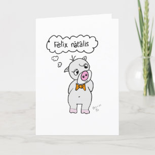 Cumpleaños feliz en tarjeta de cumpleaños PIG-Lati