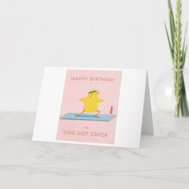 Cumpleaños Feliz Para Una Tarjeta De Chick Calient (Anverso)