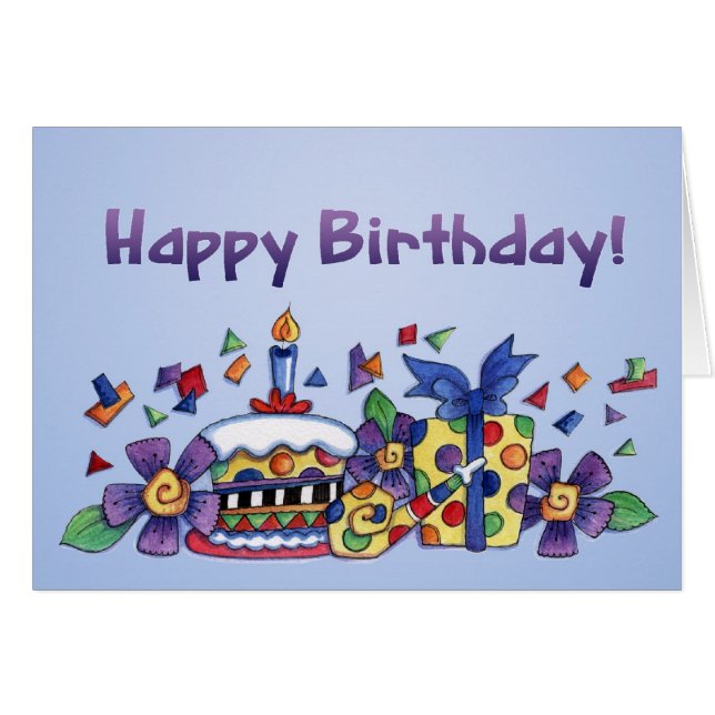 Cumpleaños feliz - Tarjeta de felicitación (Anverso (Horizontal))