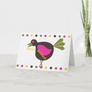 Cumpleaños Feliz - Tarjeta de Saludo para Aves Odd