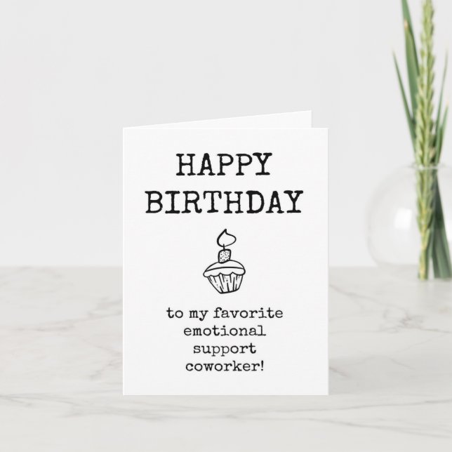 Cumpleaños feliz, tarjeta de trabajo de apoyo emoc (Anverso)