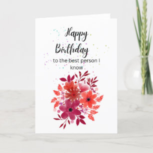 Cumpleaños feliz - tarjeta en blanco