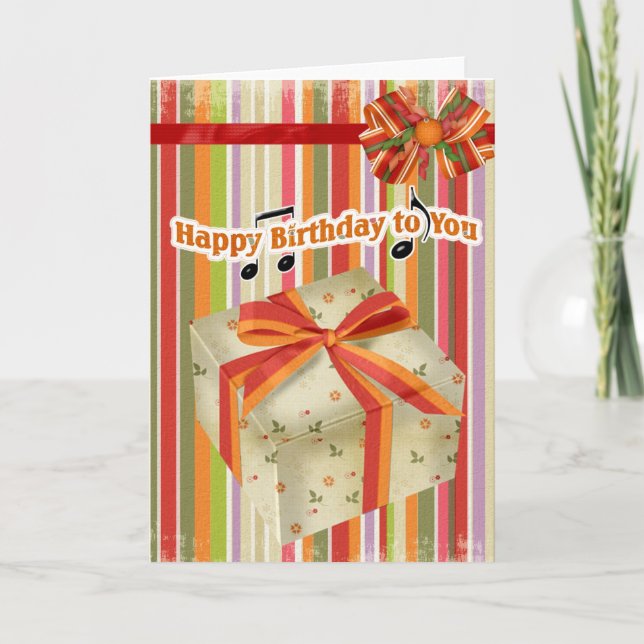 Cumpleaños feliz - Tarjeta Scrapbook (Anverso)