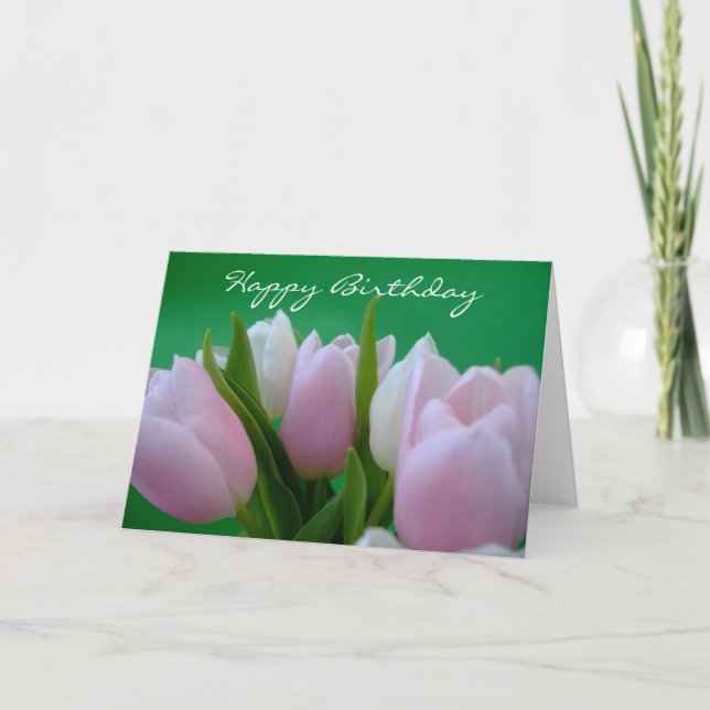 Cumpleaños feliz - Tarjeta Tulips (Anverso)