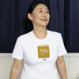 Cumpleaños Feliz Único Cincuenta Camisetas