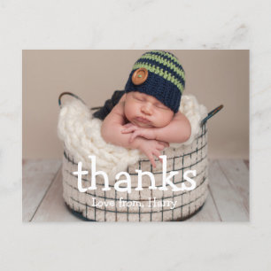 Cumpleaños Gracias   Postal fotográfica de agradec