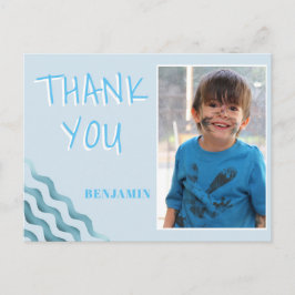 Cumpleaños Gracias tarjeta fotográfica para niños