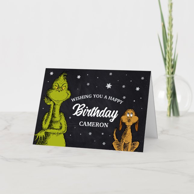 Cumpleaños Grinch Pizarra (Anverso)