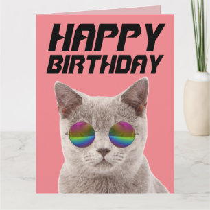 CUMPLEAÑOS GUAY CAT CON GRANDES TARJETAS DE SOL