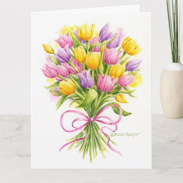 Cumpleaños Hermosa tarjeta de felicitación grande  (Anverso)