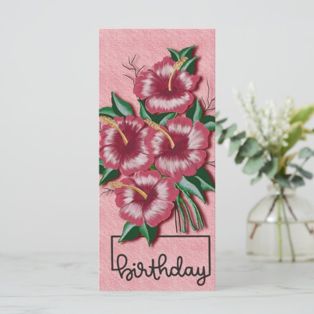 Cumpleaños Hibiscus (Anverso de pie)