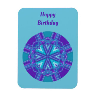 CUMPLEAÑOS IMÁN ~ Rueda Giratoria Azul Aqua Blanco