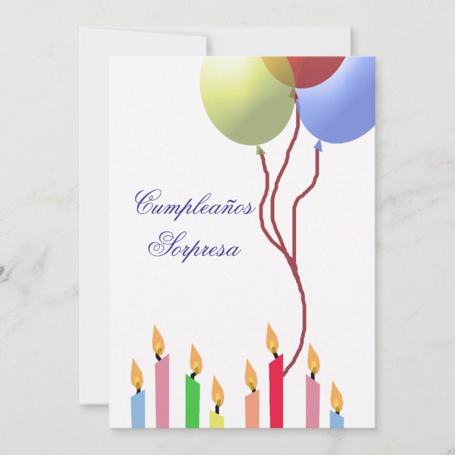 Cumpleaños - invitación (Anverso)