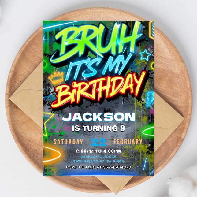 Cumpleaños Invitación Divertida Fiesta Adolescente (Subido por el creador)