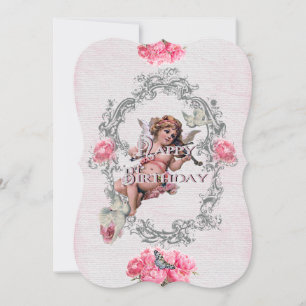 Cumpleaños - Lino Blanco - Tarjeta de invitación