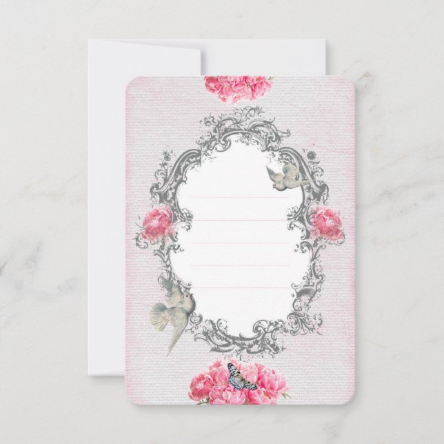 Cumpleaños - Lino Blanco - Tarjeta de invitación (Anverso)