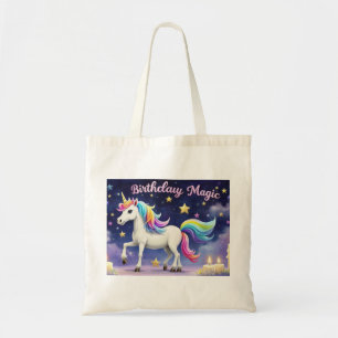 Cumpleaños Magic Whimsical unicorn bolso arco iris