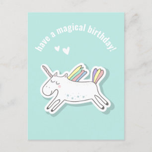 Cumpleaños Mágico - Tarjeta de Unicornio para Niño