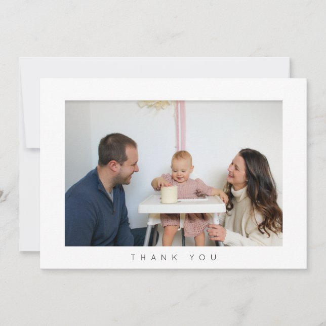 Cumpleaños minimalista - Tarjeta fotográfica (Anverso)