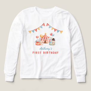Cumpleaños moderno de cumpleaños de circo carnaval