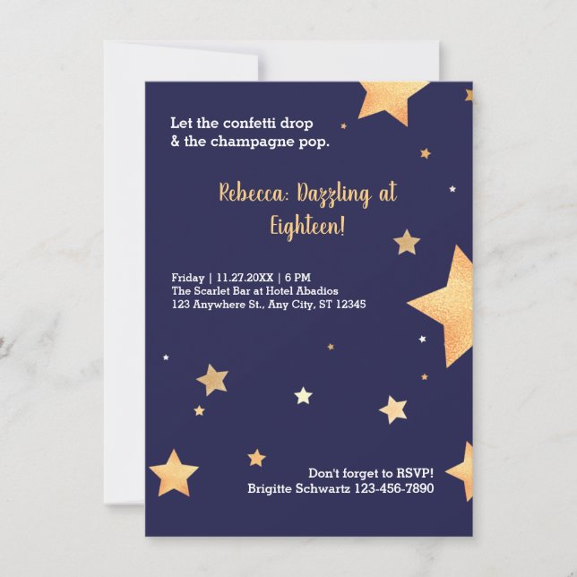 Cumpleaños moderno de oro (Anverso)