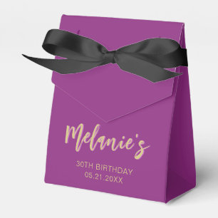 Cumpleaños Moderno Gracias Cajas De Favor Rosa