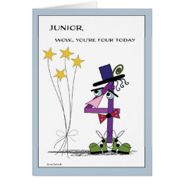 Cumpleaños número cuatro con estrellas