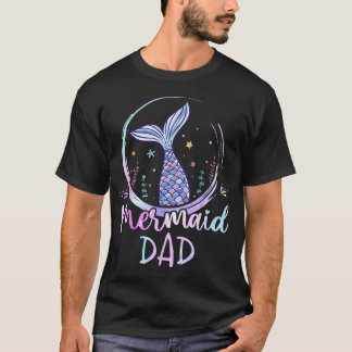 Cumpleaños Papá Sirena Camiseta Sirena Niña Playa 