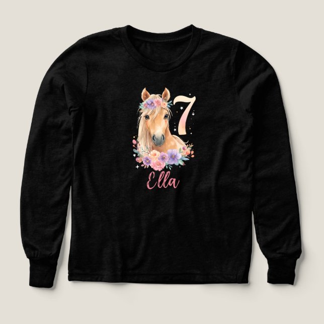 Cumpleaños personalizado de niña de 7 años con cab (Diseño frontal)