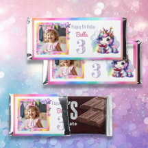 Cumpleaños personalizado de Unicornio y Chica foto