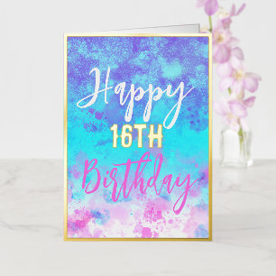 Cumpleaños Personalizado Rosa Azul Morado