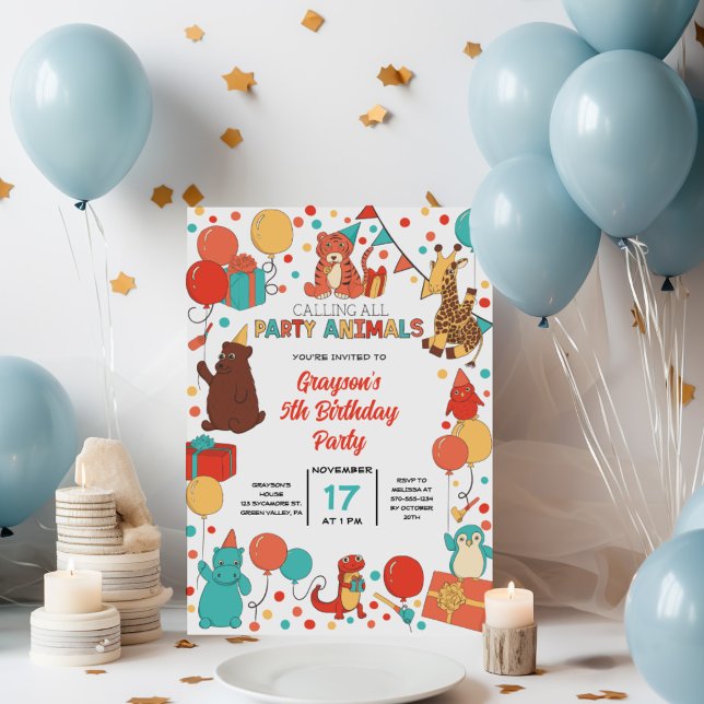 Cumpleaños personalizados para niños de Animales d (Subido por el creador)