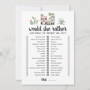 Cumpleaños Prefiere una tarjeta de juego editable