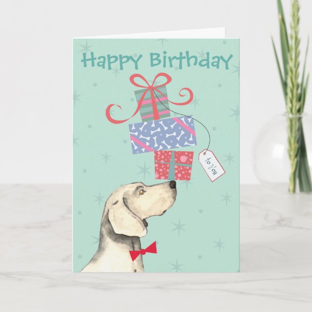 Cumpleaños presenta tarjeta de felicitación Weimar (Anverso)