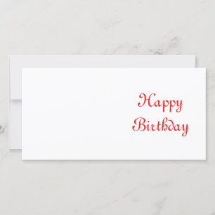 Cumpleaños. Rojo y blanco. Personalizado
