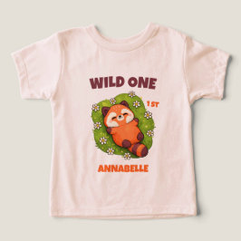 Cumpleaños salvaje panda rojo para niños