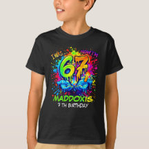 Cumpleaños Seis Siete Artesanías Camiseta de Fiest