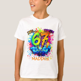 Cumpleaños Seis Siete Camiseta Fiesta Artesanías,