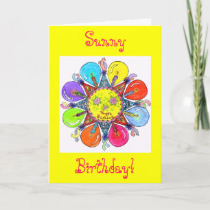 Cumpleaños soleado - tarjeta de felicitación