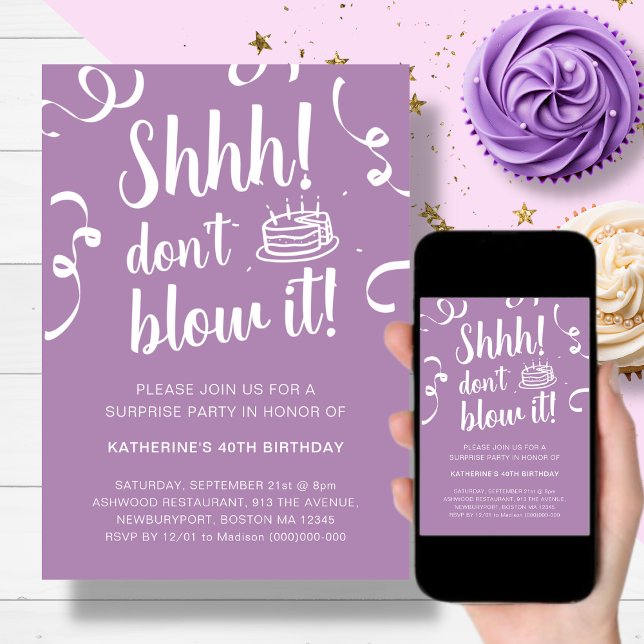 Cumpleaños sorpresa morada no baja invitación (Subido por el creador)