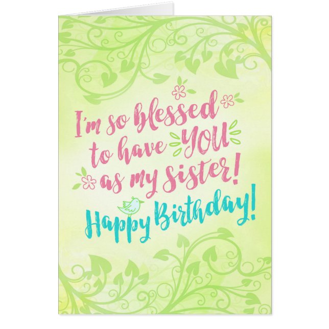 Cumpleaños, soy así que bendecido para tenerle (Frente)