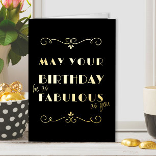 Cumpleaños tan fabuloso como tú Art Deco Tipográfi