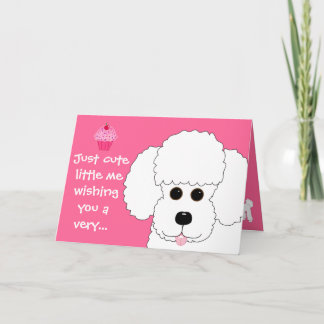 Cumpleaños! Tarjeta de arte de perro canino