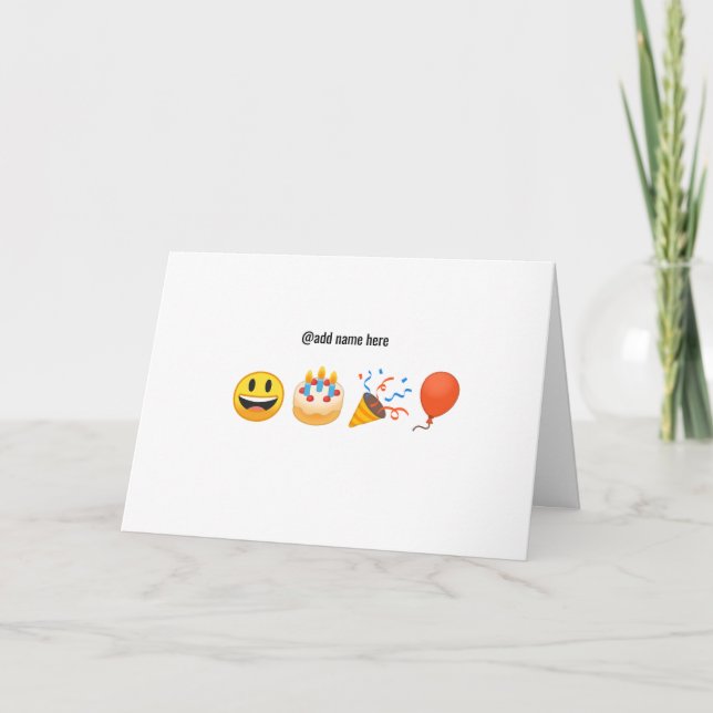 Cumpleaños | Tarjeta de cumpleaños de Emoji person (Anverso)