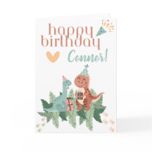 Cumpleaños | Tarjeta de dinosaurio