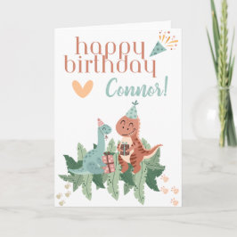 Cumpleaños | Tarjeta de dinosaurio