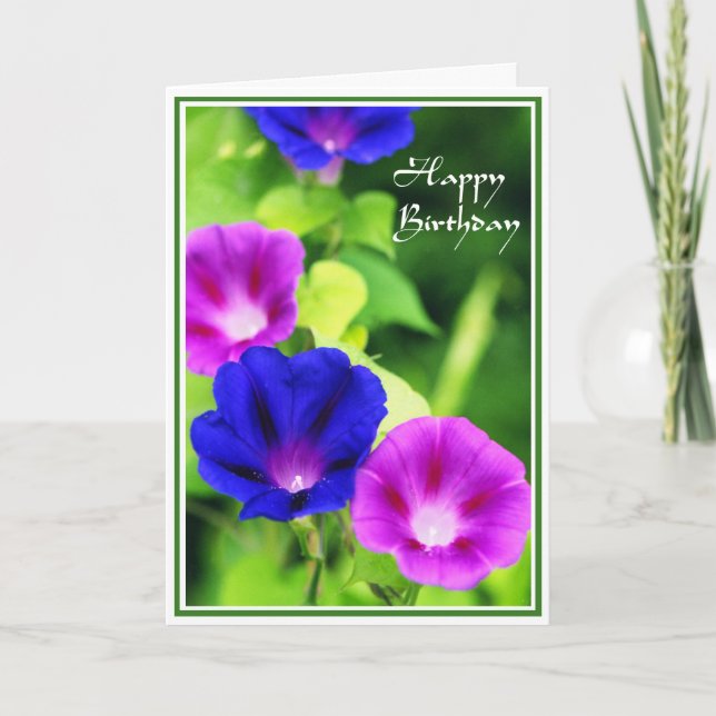 Cumpleaños - tarjeta de felicitación de las (Anverso)